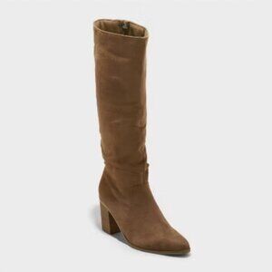 Universal Thread Womens Harlan Knee High Dress Casual Boots Taupe NWT